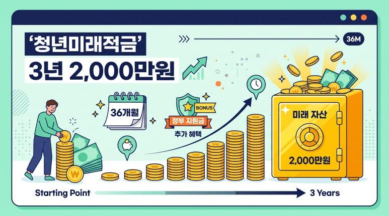 3년 만에 2천만 원 목돈 만드는 청년미래적금 핵심 구조
