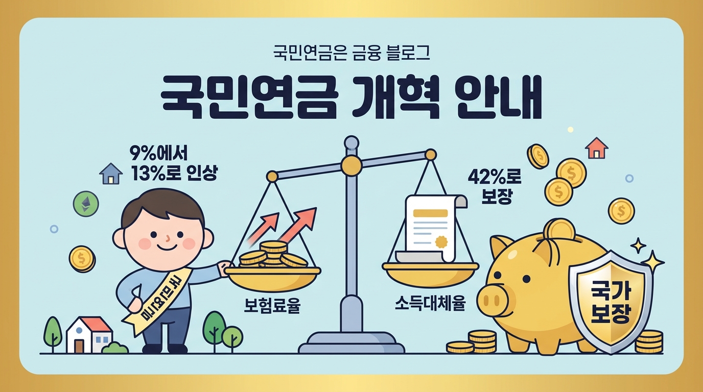 1998년 이후 묶여 있던 국민연금 보험료율 13% 단계적 인상안