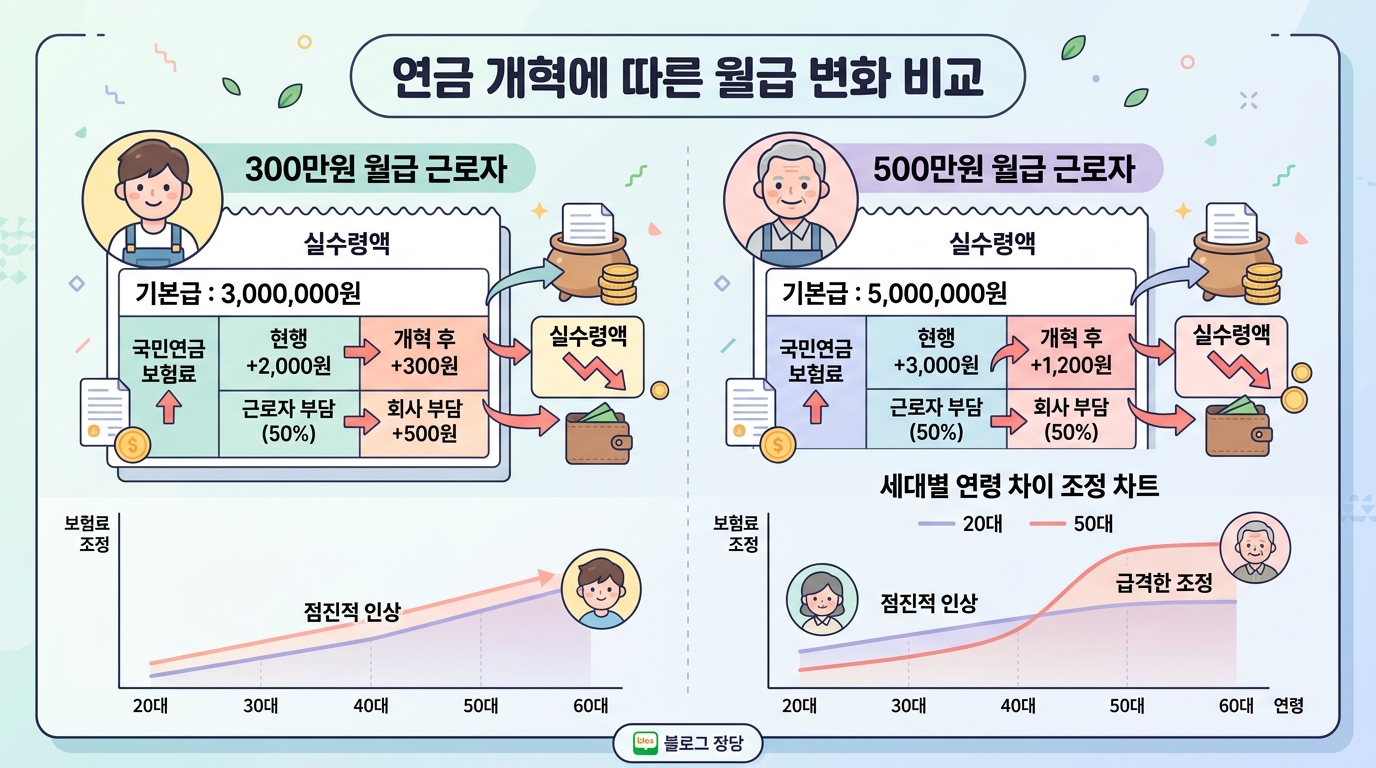 2030 청년층 vs 4050 중장년층 세대별 보험료율 인상 속도 차등화