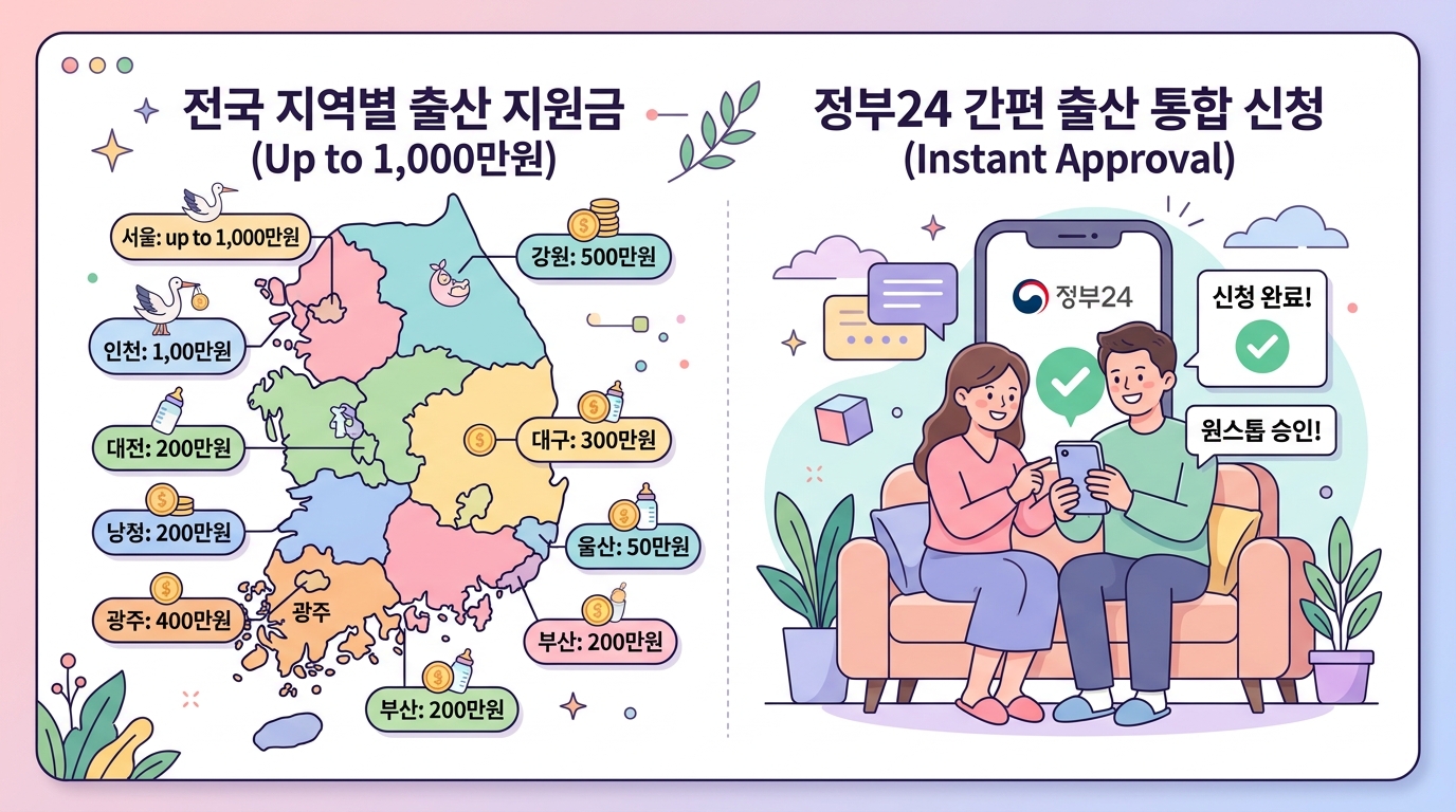 서울·경기 vs 지방 광역시 출산장려금 파격 지원 금액 비교