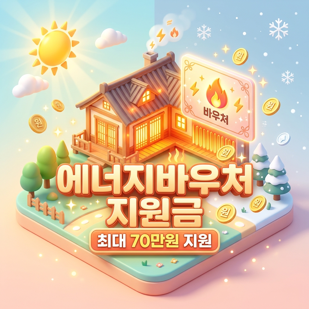 2026년 에너지바우처 지원 금액 인상: 하절기·동절기 최대 70만 원 난방비·전기요금 지원 자격 및 잔액 조회법