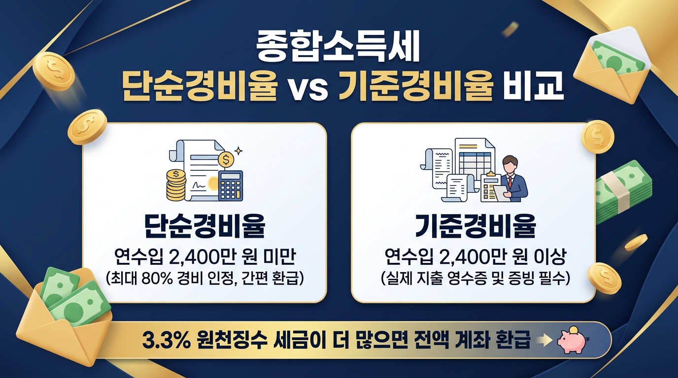 종합소득세 단순경비율 vs 기준경비율 비교