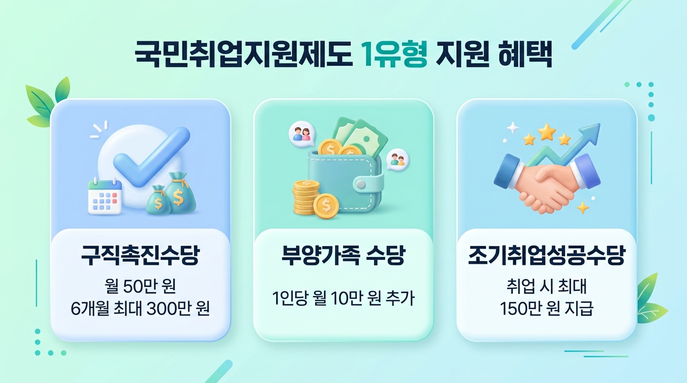 국민취업지원제도 1유형 지원 혜택
