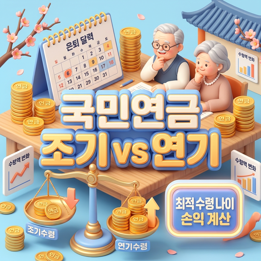 2026년 국민연금 조기노령연금 vs 연기연금 수령 손익 계산: 감액률·가산율 비교 및 최적 수령 나이