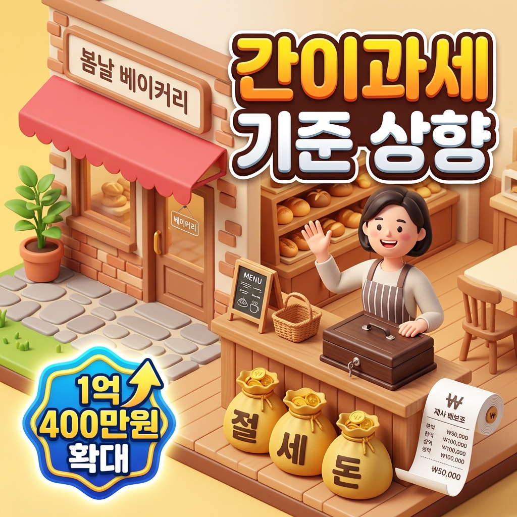 2026년 개인사업자 부가가치세 간이과세 기준 1억 400만 원 상향: 세금계산서 발급 의무 및 절세 체크리스트