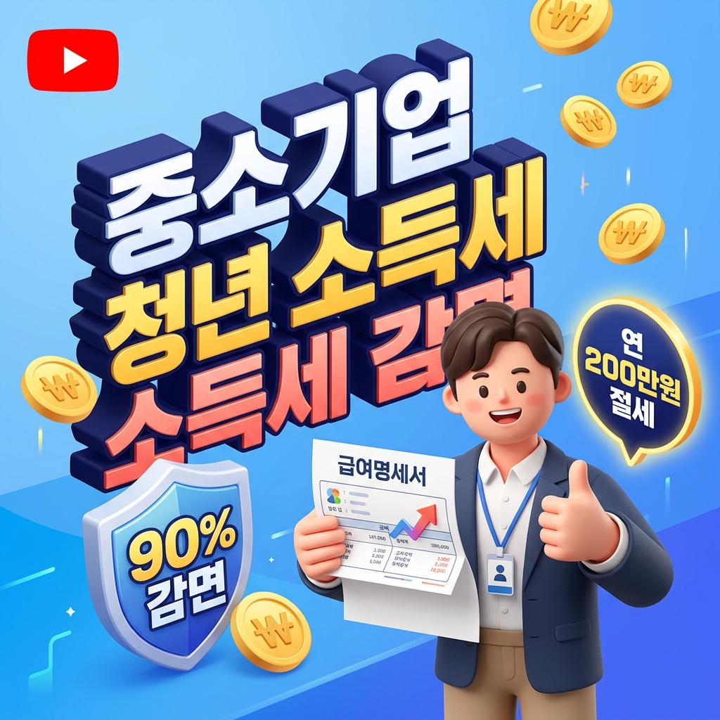 2026년 중소기업 청년 소득세 감면 90% 연장: 5년간 연 200만 원 한도 감면 신청서 작성법