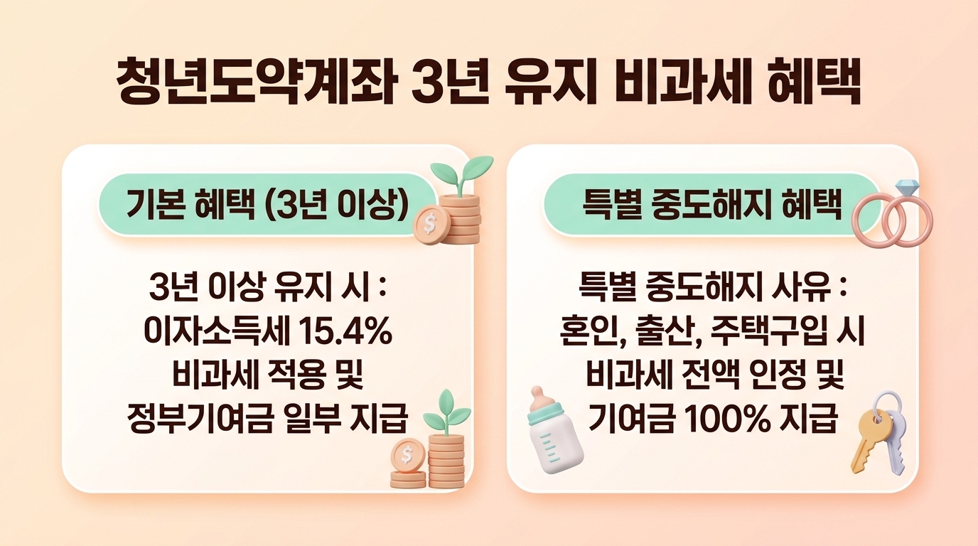 청년도약계좌 3년 유지 비과세 혜택
